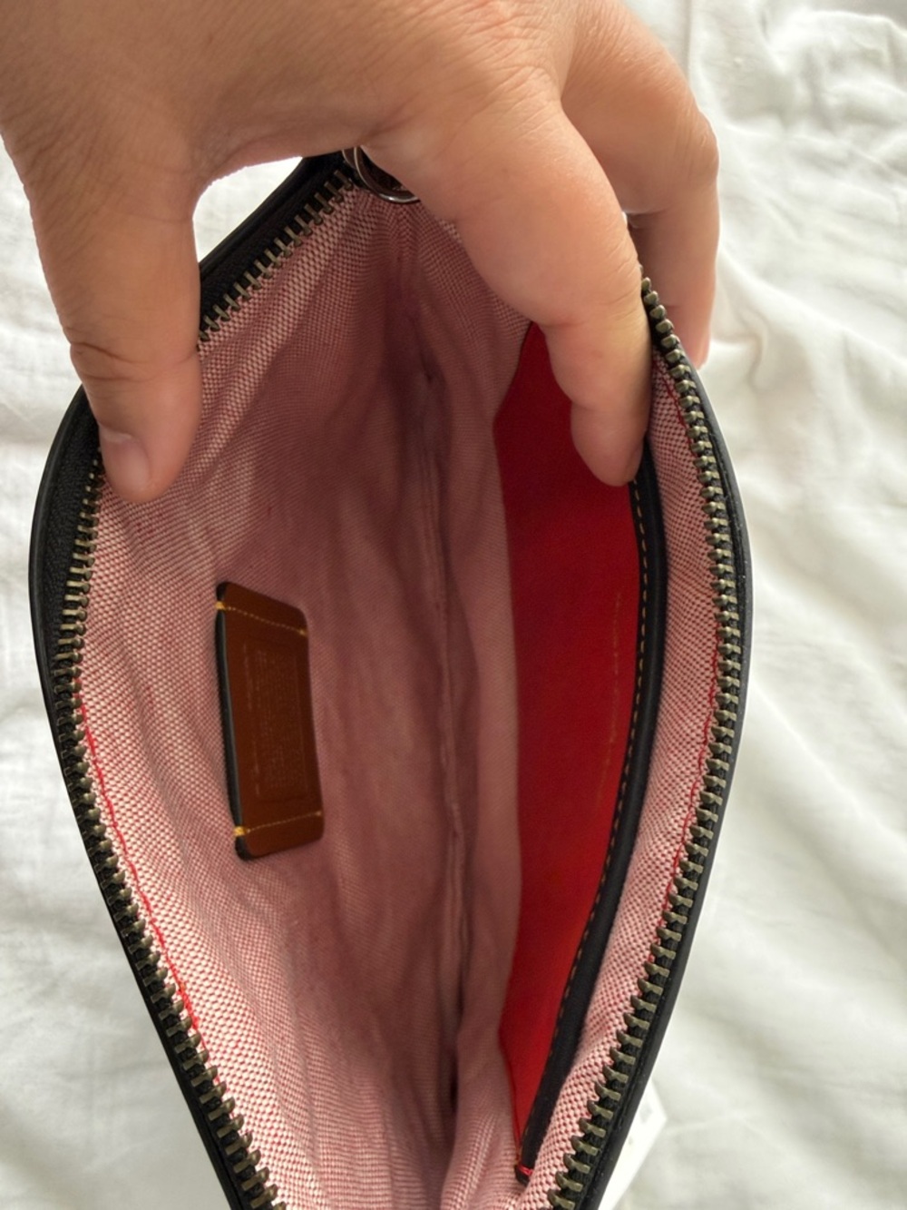 Coach Mickey Black Leather Wristlet - Picture 4 of 4